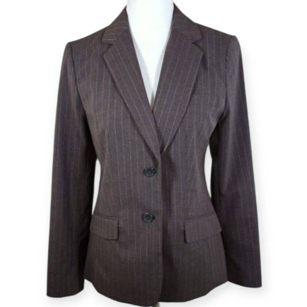 COVINGTON GRAY & WHITE STRIPE BLAZER SZ.4 EUC